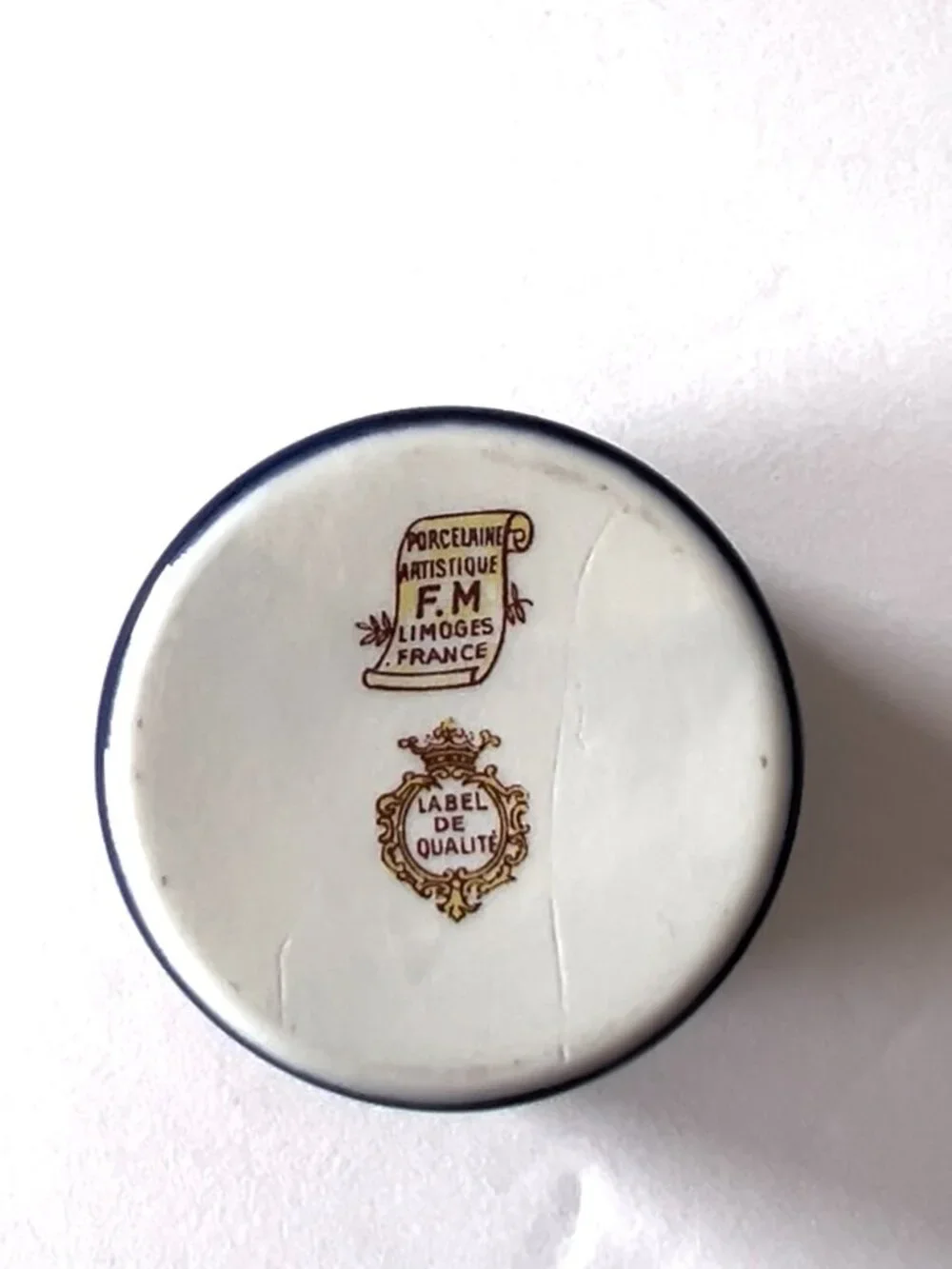 Cobalt LIMOGES FRANCE Trinket Box
